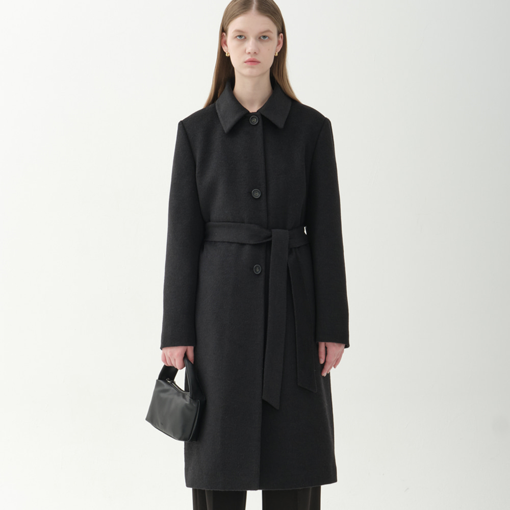 wool blend single coat_black