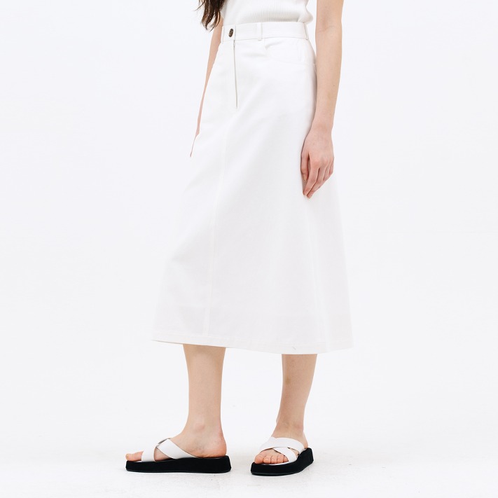 classic A line skirt_white